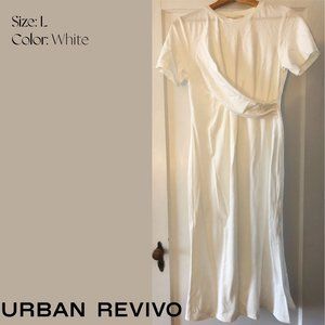 Urban Revivo White T shirt dress